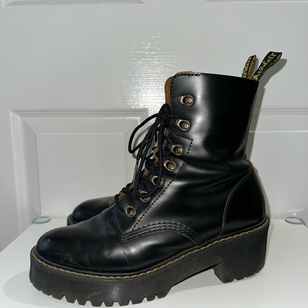 Dr. Martens Black Leona Boots - Picture 3 of 3